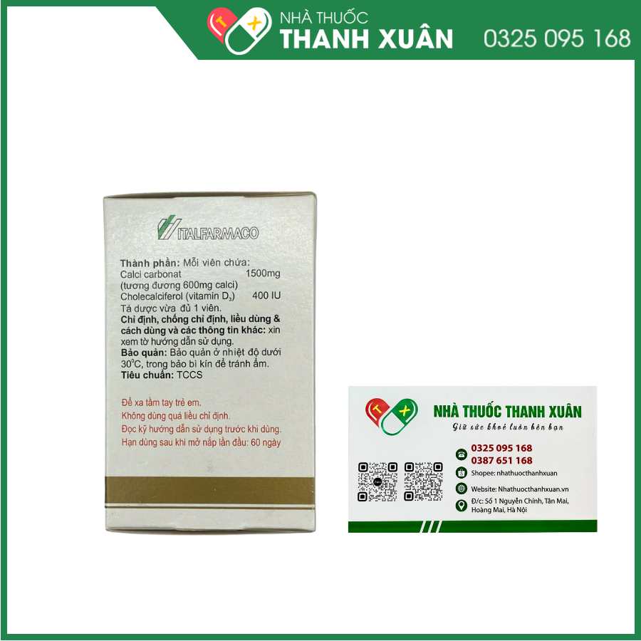 Natecal D3 bổ sung Calci và D3